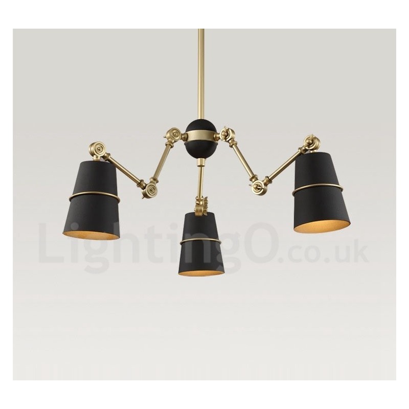 3-flammige moderne zeitgenössische Kronleuchterlampe