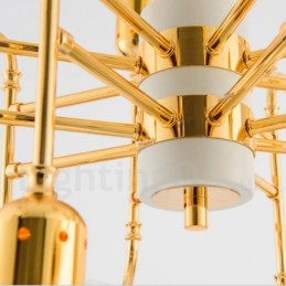 4-stufiger moderner zeitgenössischer Kronleuchter mit 16 Lichtern