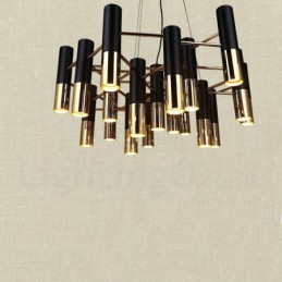 Moderne zeitgenössische 19 Licht Kronleuchter Single Tier Lampe Licht