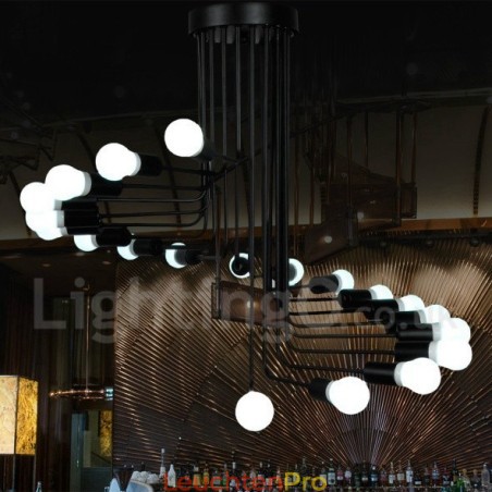 Schwarze zeitgenössische Kronleuchterlampe Schwarze zeitgenössische Kronleuchterlampe