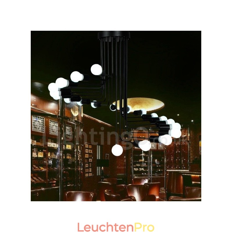 Schwarze zeitgenössische Kronleuchterlampe