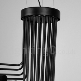 Schwarz 26 Licht Retro Vintage Modern Zeitgenössische Kronleuchter Lampe Licht