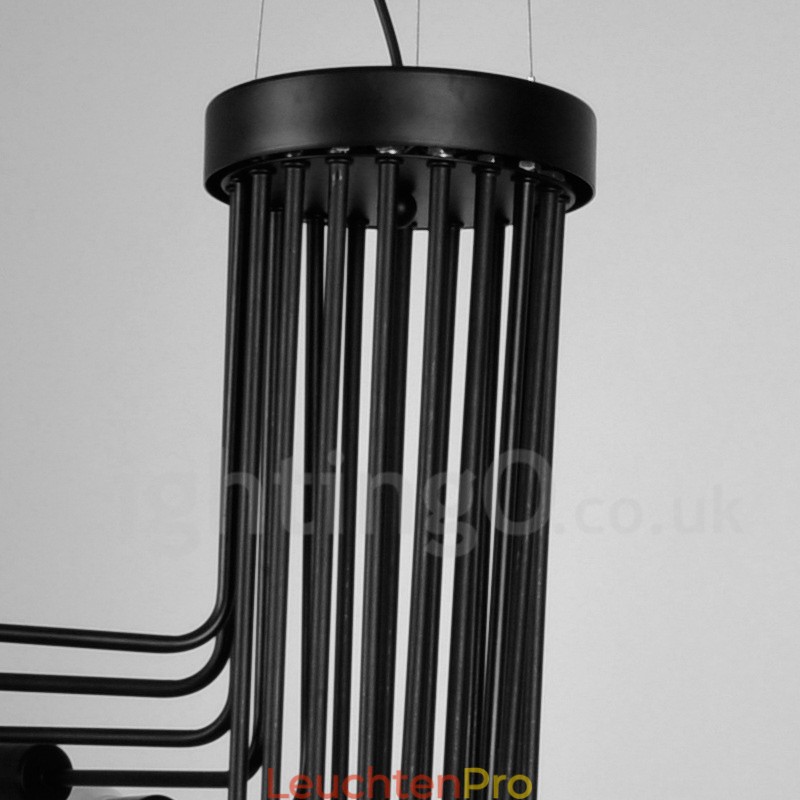 Schwarz 26 Licht Retro Vintage Modern Zeitgenössische Kronleuchter Lampe Licht