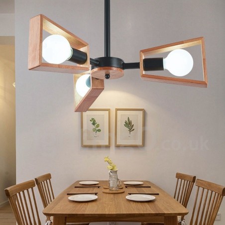 Holz Single Tier 3 Licht Kronleuchter Lampe Modernen Zeitgenössischen Stil Holz Single Tier 3 Licht Kronleuchter Lampe Modernen Zeitgenössischen Stil