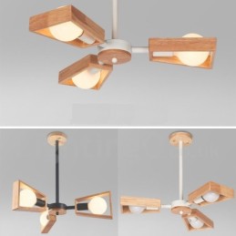 Holz Single Tier 3 Licht Kronleuchter Lampe Modernen Zeitgenössischen Stil