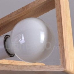 Holz Single Tier 3 Licht Kronleuchter Lampe Modernen Zeitgenössischen Stil