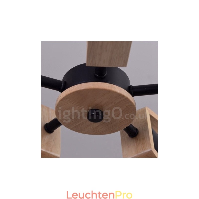 Holz Single Tier 8 Licht Kronleuchter Lampe Modernen Zeitgenössischen Stil
