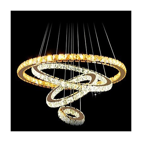 Moderne Kristall-Pendelleuchte, Deckenleuchter, Lampe mit 4 Ringen, großer Ring, Bernsteinkristall und andere klare Kristalle Moderne Kristall-Pendelleuchte, Deckenleuchter, Lampe mit 4 Ringen, großer Ring, Bernsteinkristall und andere klare Kristalle