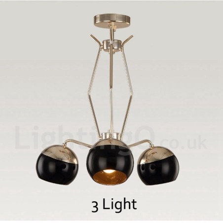 Moderne, zeitgenössische Kronleuchterlampe aus Metall mit 3 Lichtern und einem einzigen Stock und Glasschirm Moderne, zeitgenössische Kronleuchterlampe aus Metall mit 3 Lichtern und einem einzigen Stock und Glasschirm