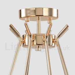 Moderne Kronleuchterlampe aus Metall mit 30 Lichtern, 2 Ebenen, mit Glasschirm