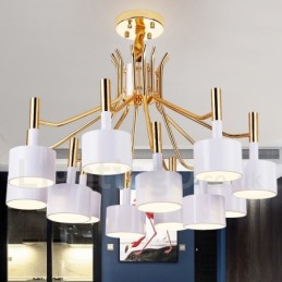 Moderne zeitgenössische 12 Licht 2 Tier Kronleuchter Lampe Licht