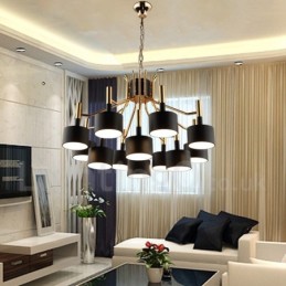 Moderne zeitgenössische 12 Licht 2 Tier Kronleuchter Lampe Licht