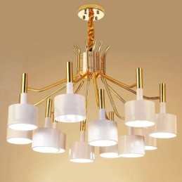 Moderne zeitgenössische 12 Licht 2 Tier Kronleuchter Lampe Licht