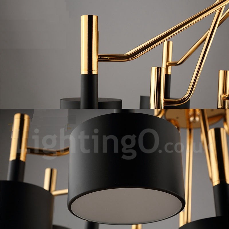 Moderne zeitgenössische 12 Licht 2 Tier Kronleuchter Lampe Licht