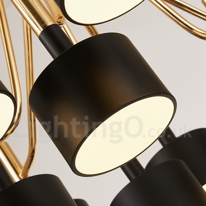 Moderne zeitgenössische 12 Licht 2 Tier Kronleuchter Lampe Licht