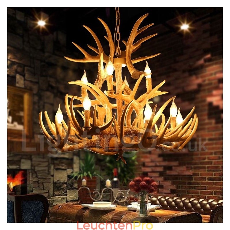 Kronleuchter im Vintage-Stil, 12 Lichter