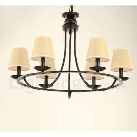 Country Retro 6-flammige einstöckige Kronleuchterlampe Country Retro 6-flammige einstöckige Kronleuchterlampe