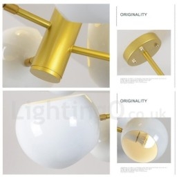 Moderne Kronleuchterlampe mit 10 Lichtern in Weiß