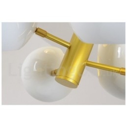 Moderne Kronleuchterlampe mit 10 Lichtern in Weiß