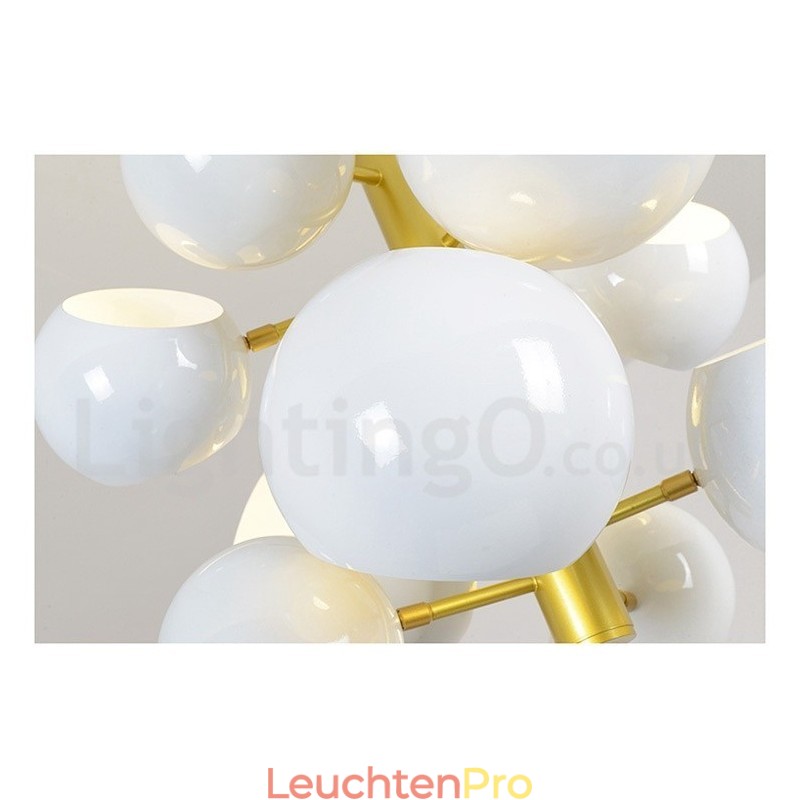 Moderne Kronleuchterlampe mit 10 Lichtern in Weiß
