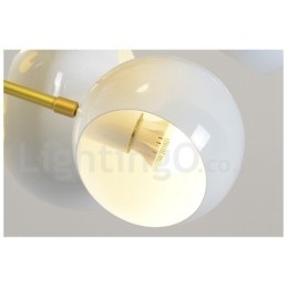 Moderne Kronleuchterlampe mit 10 Lichtern in Weiß