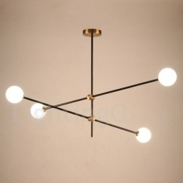 Moderne zeitgenössische 4-Licht 2-Tier Kronleuchter Licht