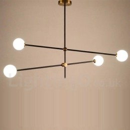 Moderne zeitgenössische 4-Licht 2-Tier Kronleuchter Licht