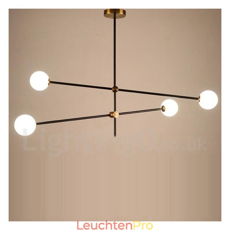 Moderne zeitgenössische 4-Licht 2-Tier Kronleuchter Licht