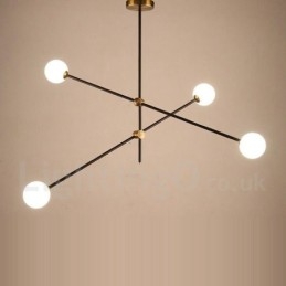 Moderne zeitgenössische 4-Licht 2-Tier Kronleuchter Licht