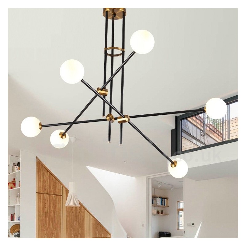 Moderne zeitgenössische 6-Licht 3-Tier Kronleuchter Licht
