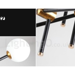 Moderne zeitgenössische 6-Licht 3-Tier Kronleuchter Licht