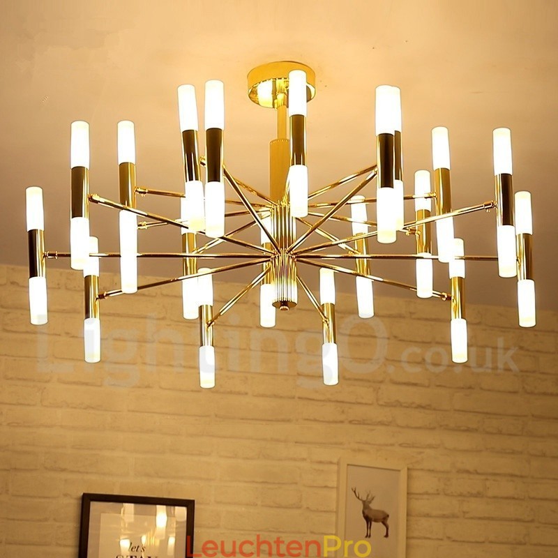 40 Licht Golden 2 Tier Moderne zeitgenössische Kronleuchter Licht Lampe