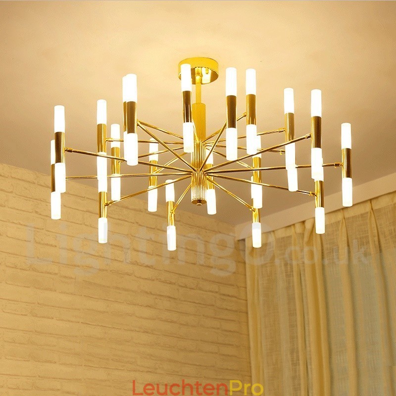 40 Licht Golden 2 Tier Moderne zeitgenössische Kronleuchter Licht Lampe
