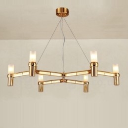 6-flammige einstöckige moderne zeitgenössische Kronleuchterlampe