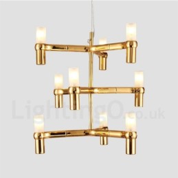 9 Licht 3 Tier Moderne zeitgenössische Kronleuchter Lampe Licht