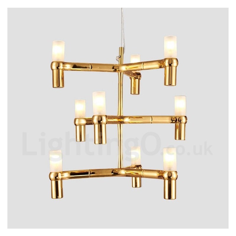 9 Licht 3 Tier Moderne zeitgenössische Kronleuchter Lampe Licht