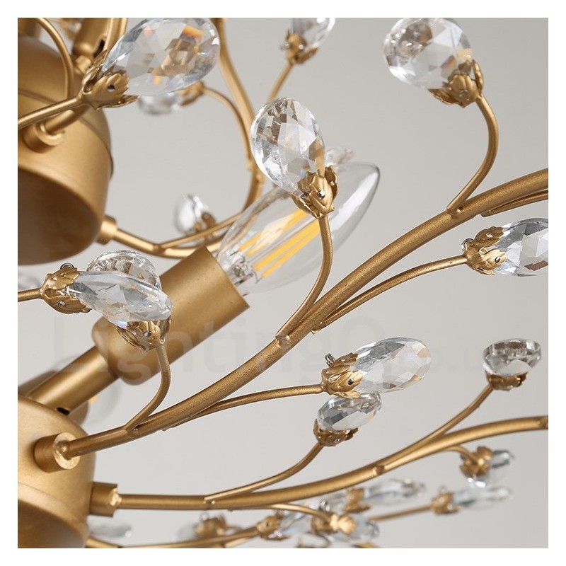 60 cm Höhe 45 cm Breite Moderne zeitgenössische 7 Licht Kronleuchter Lampe Licht
