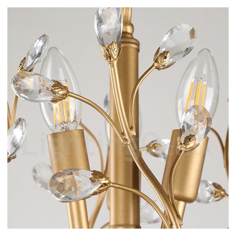 60 cm Höhe 45 cm Breite Moderne zeitgenössische 7 Licht Kronleuchter Lampe Licht