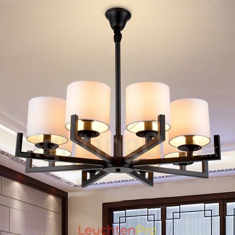 Moderne zeitgenössische 8 Licht Single Tier Kronleuchter Lampe Licht