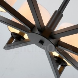 Moderne zeitgenössische 8 Licht Single Tier Kronleuchter Lampe Licht