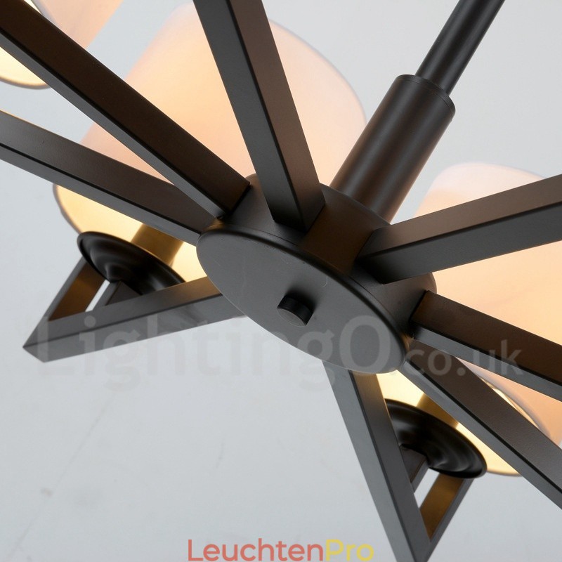 Moderne zeitgenössische 8 Licht Single Tier Kronleuchter Lampe Licht