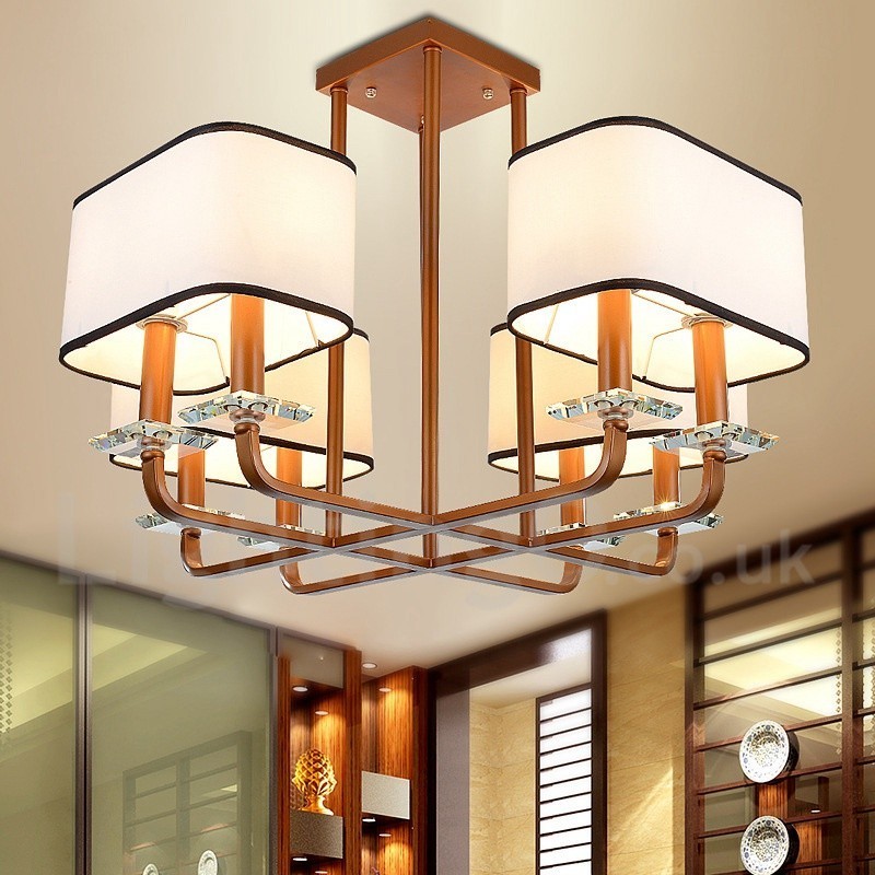Moderne zeitgenössische 8 Licht Single Tier Kronleuchter Lampe Licht