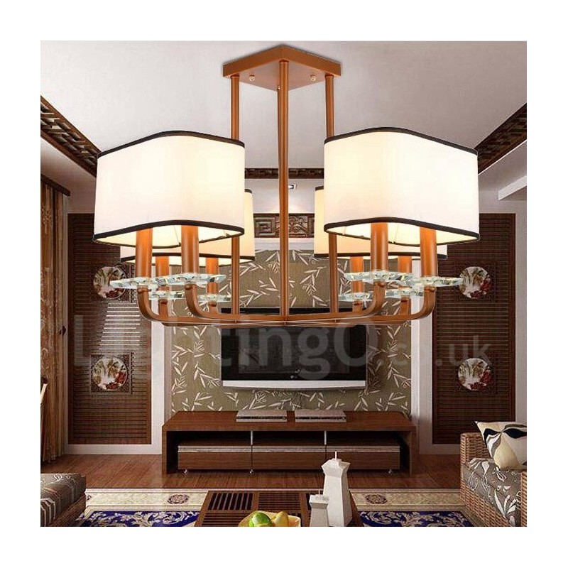 Moderne zeitgenössische 8 Licht Single Tier Kronleuchter Lampe Licht