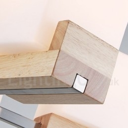 Moderne zeitgenössische 5-flammige einstöckige Kronleuchterlampe aus Holz