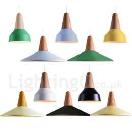 1 Licht Moderne zeitgenössische Holz Pendelleuchte