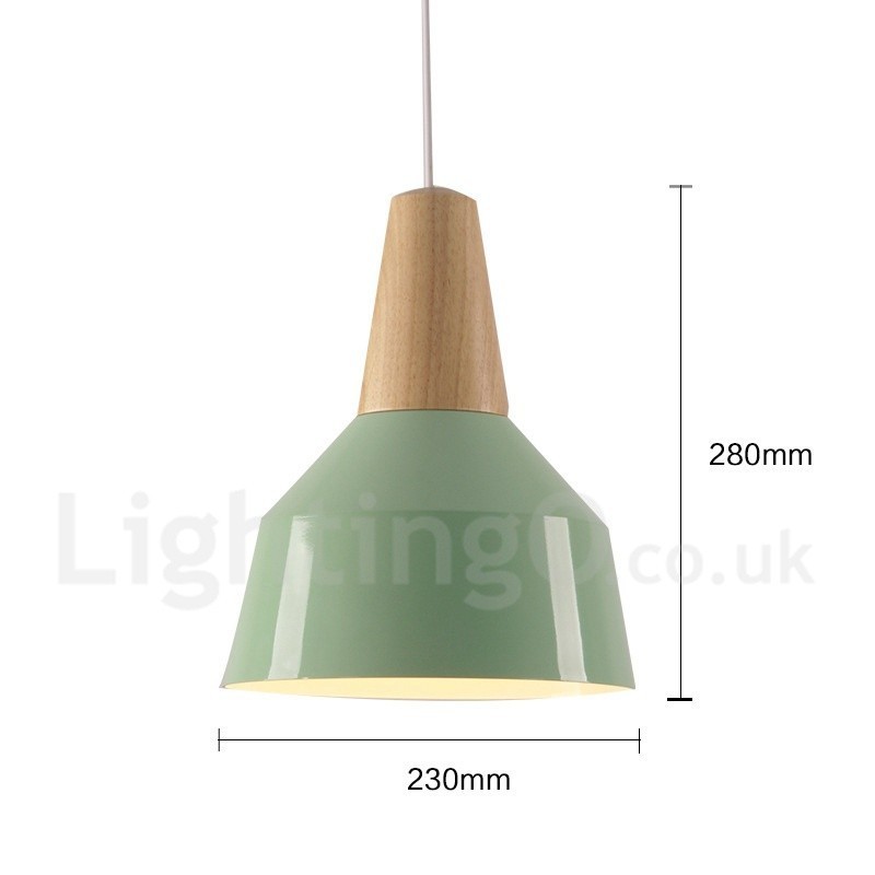 1 Licht Moderne zeitgenössische Holz Pendelleuchte