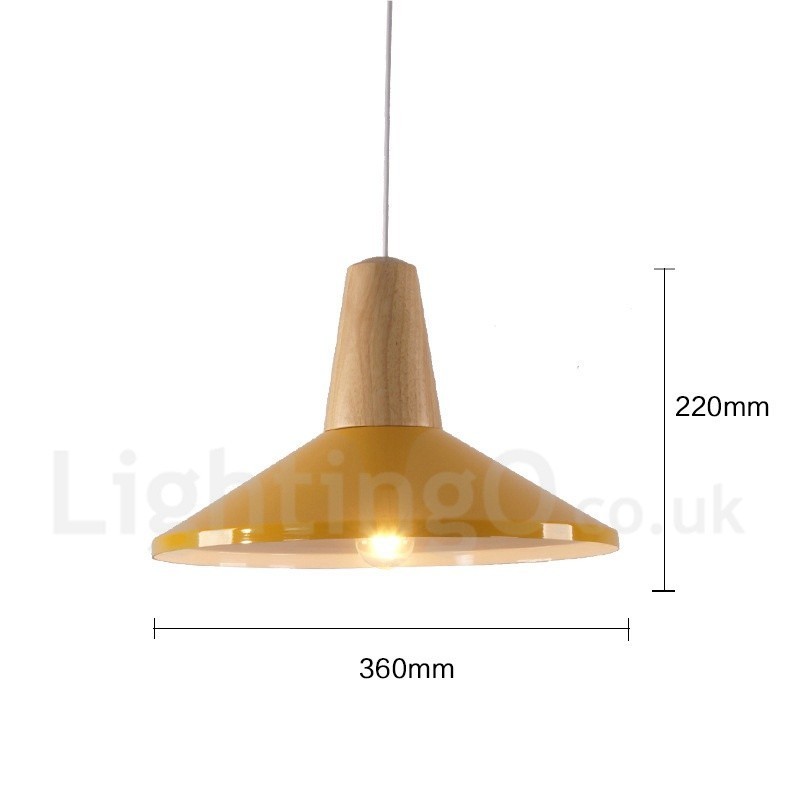 1 Licht Moderne zeitgenössische Holz Pendelleuchte