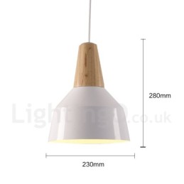 1 Licht Moderne zeitgenössische Holz Pendelleuchte
