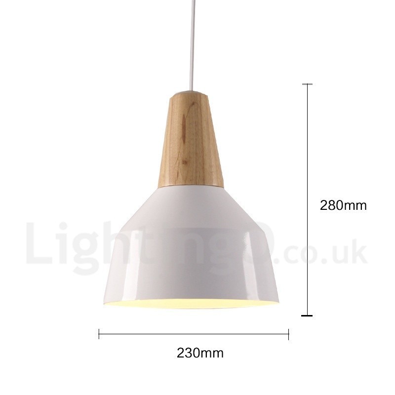 1 Licht Moderne zeitgenössische Holz Pendelleuchte