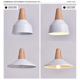 1 Licht Moderne zeitgenössische Holz Pendelleuchte